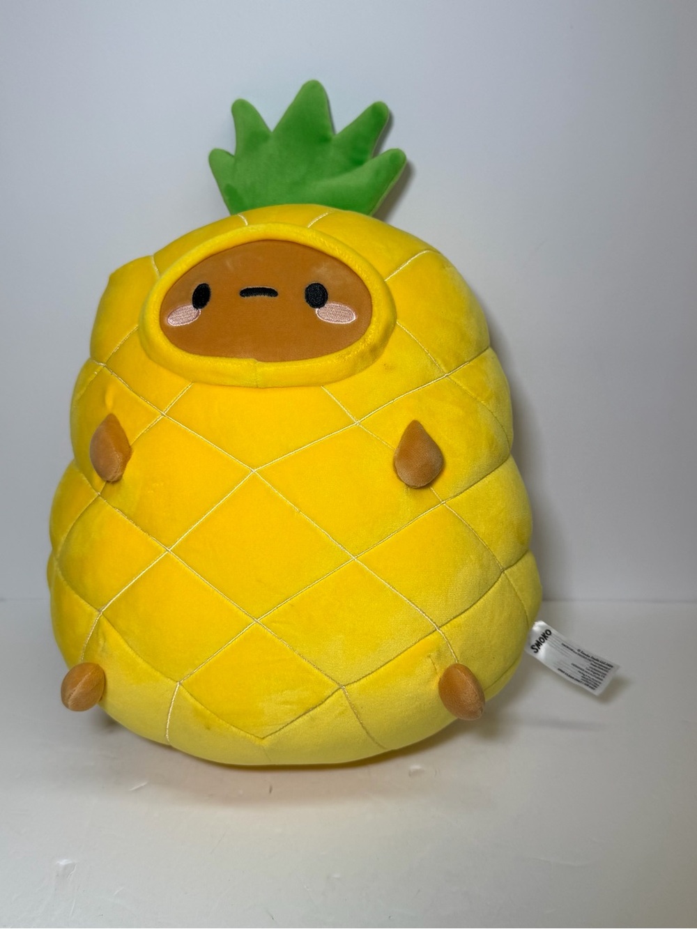 Smoko Tayto Potato Pineapple Midi Mochi Yellow Stuffed Animal Plush Toy 12"